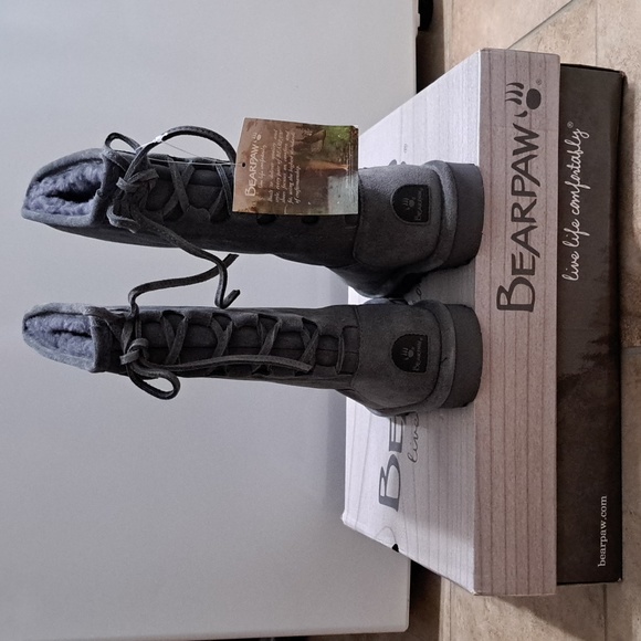 Bear>Phyll suede laced-boots with neverwet] - Picture 2 of 14